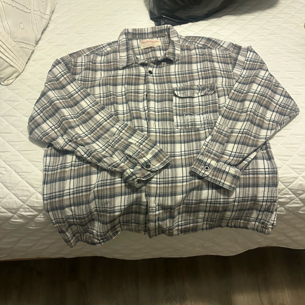 Budweiser flannel collab w/ pacsun